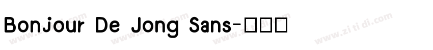 Bonjour De Jong Sans字体转换